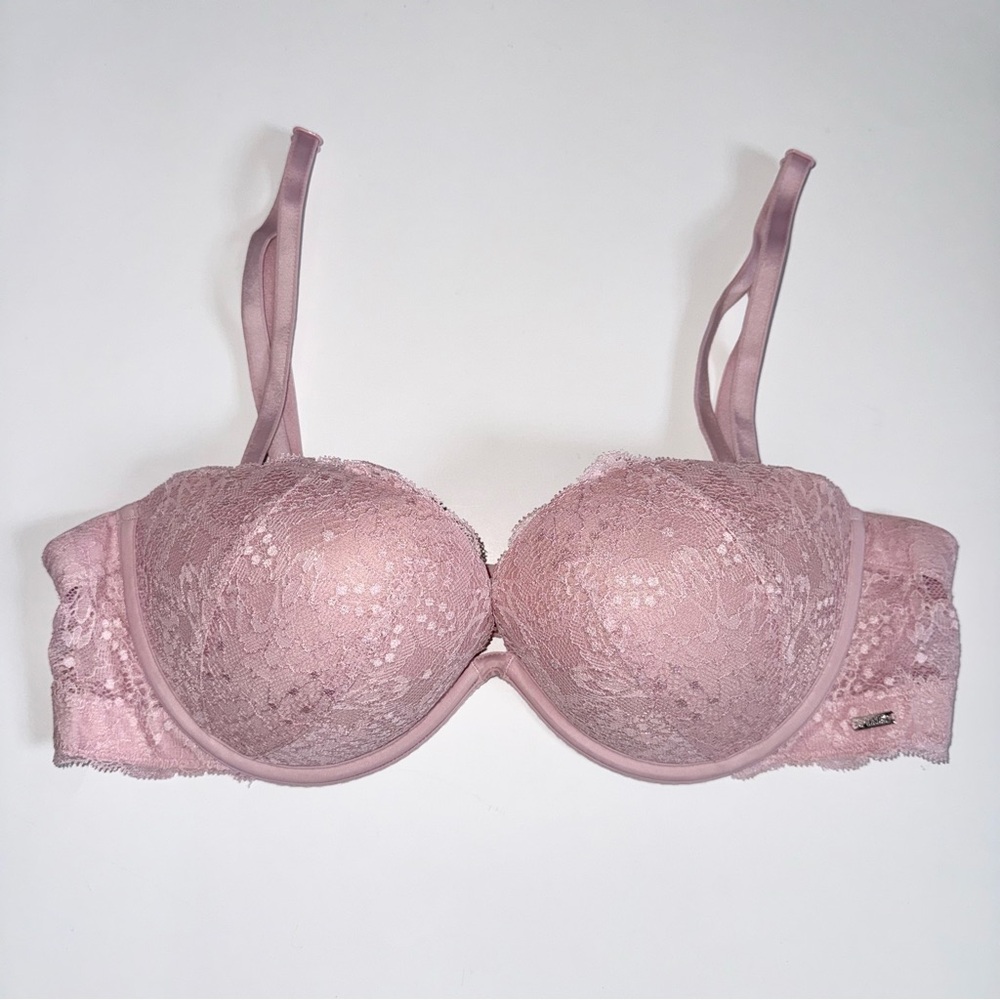 PINK Victoria’s Secret Date Push Up Bra 36B Lace Multi Way Pink Soft Girl